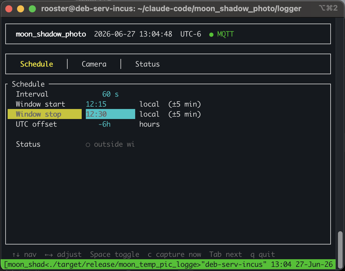 Logger Schedule tab